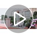 SCENDOR Birdcage Metal Garden Gazebo – 4-Sided Rose Pavilion Arch Trellis