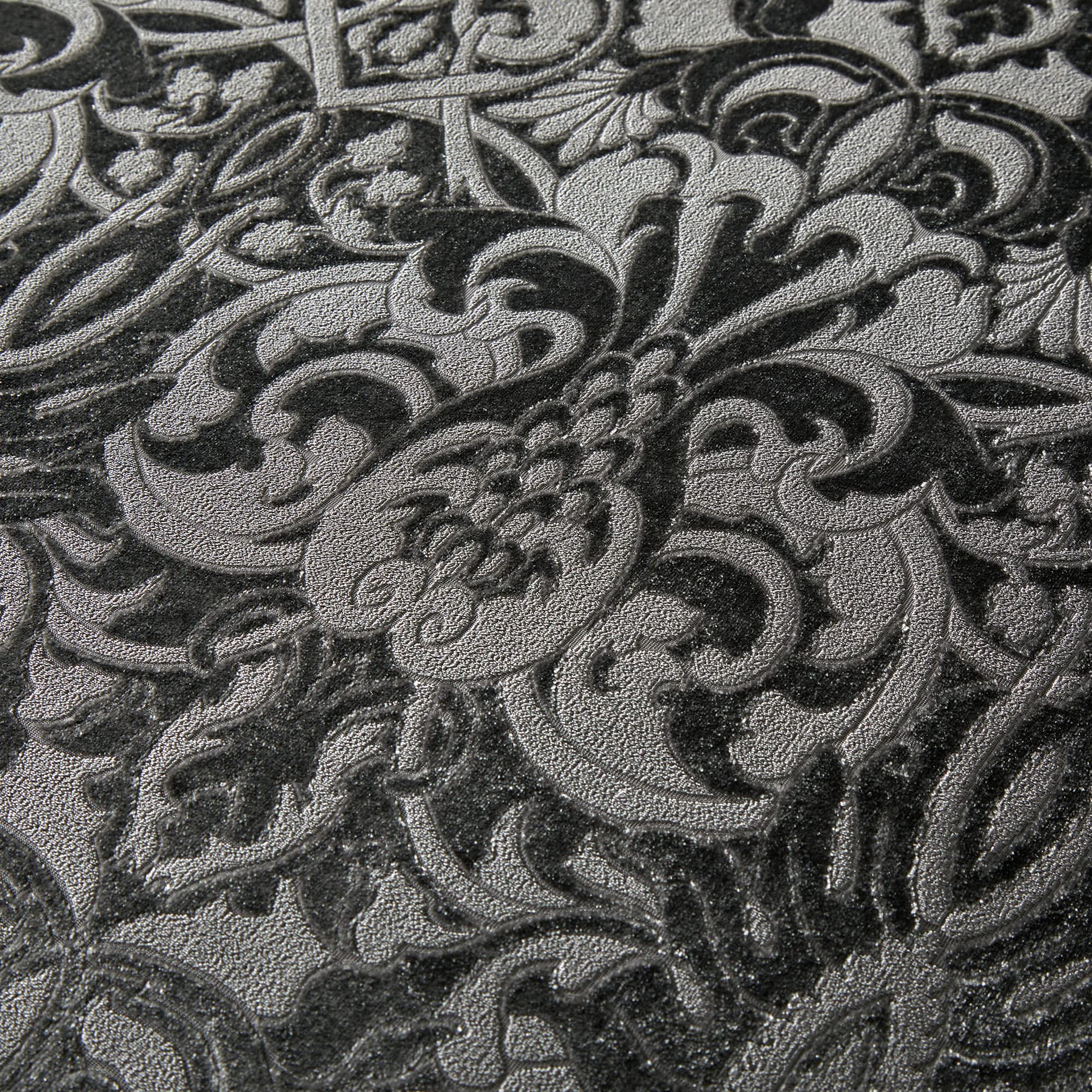 Laurence Llewelyn-Bowen Velvet Damask Duvet Cover Set – Slate Grey, Double