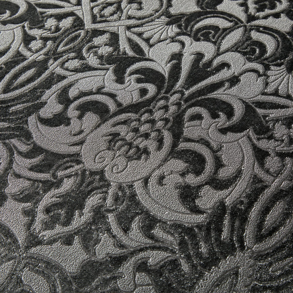 Laurence Llewelyn-Bowen Slate Grey Velvet Damask Duvet Cover Set – King