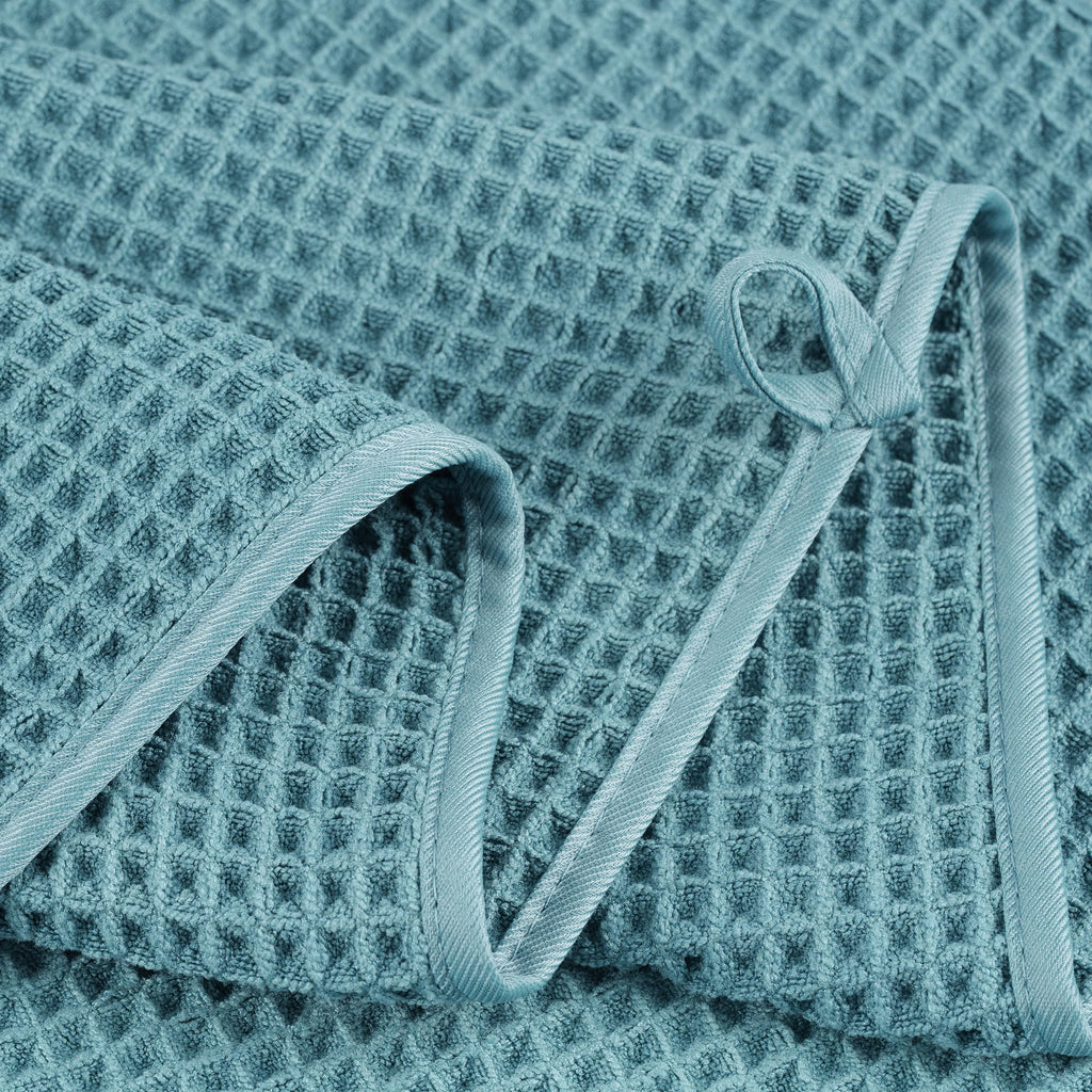 Polyte Microfibre Bath Sheets - Set of 2 Quick Dry Waffle Weave Towels