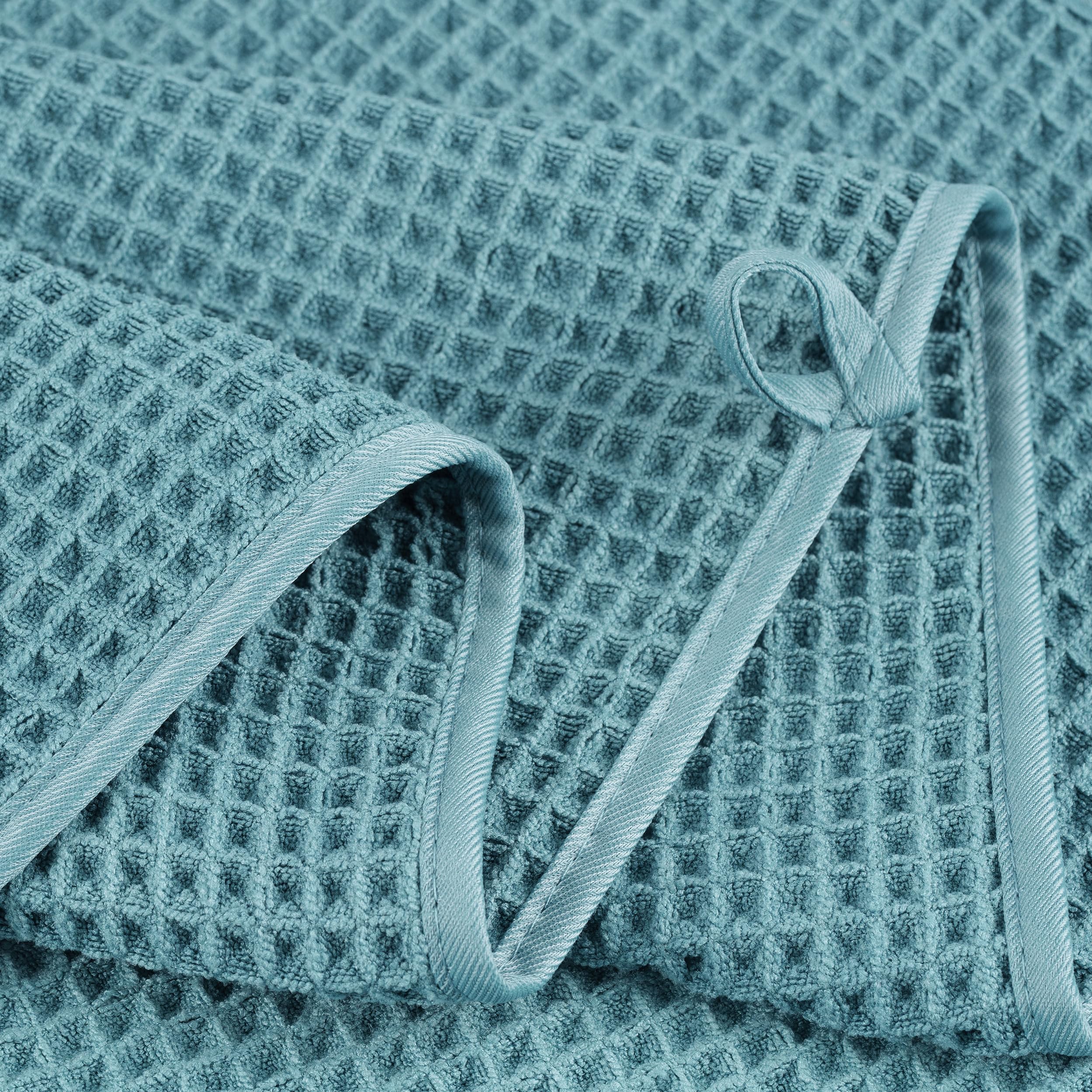 Polyte Microfibre Bath Sheets - Set of 2 Quick Dry Waffle Weave Towels