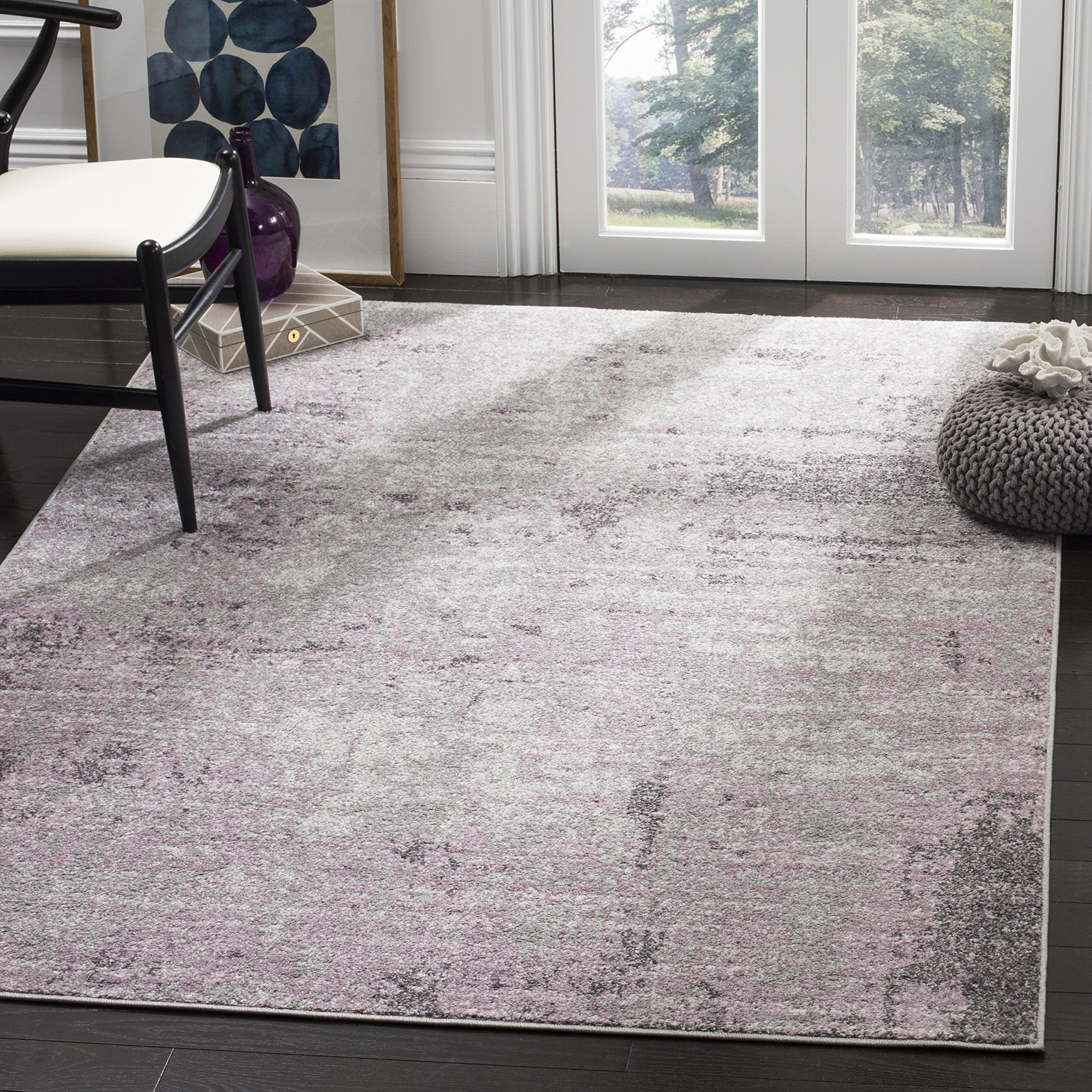 Safavieh Adirondack Modern Abstract Area Rug – Light Grey/Purple, 122x183cm