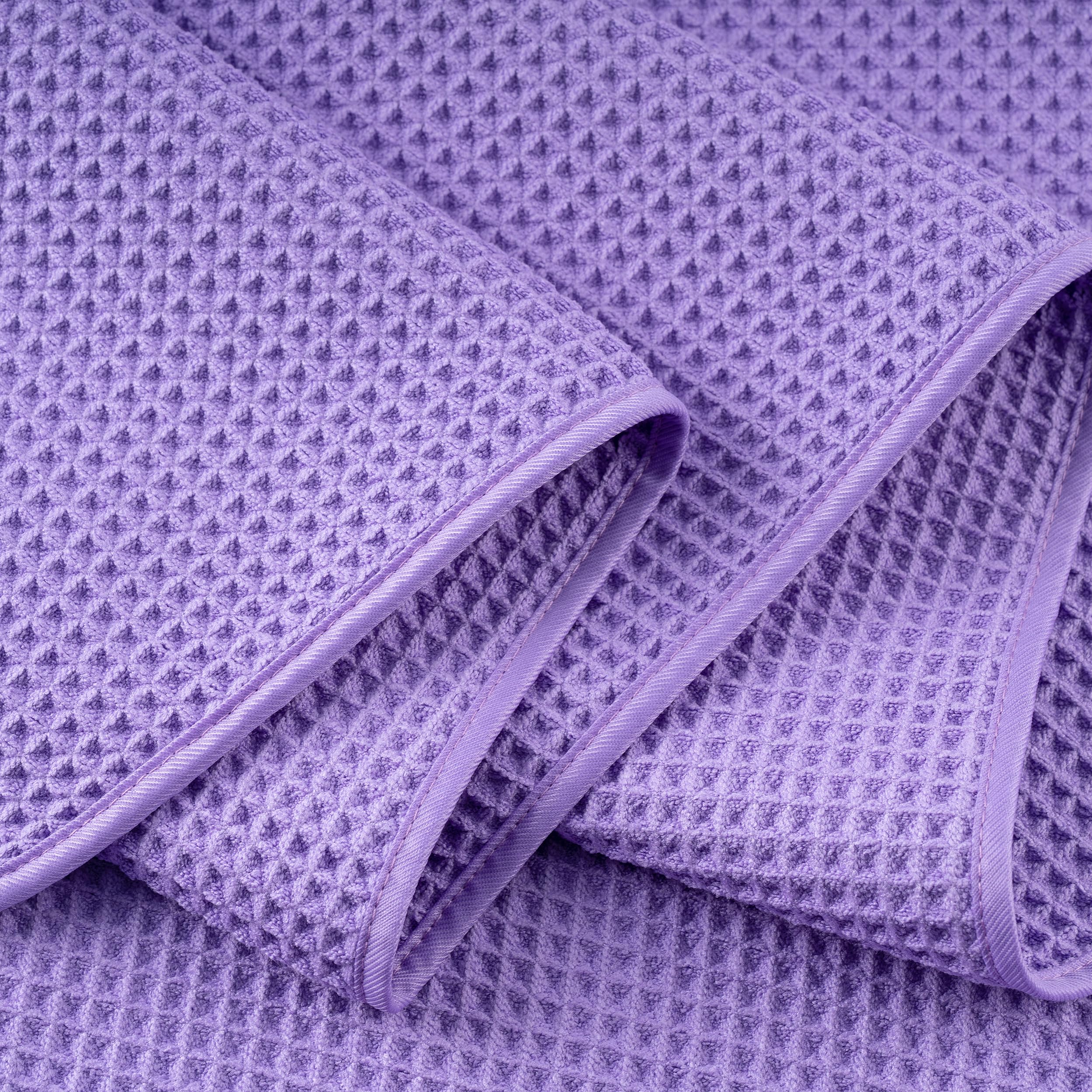 Polyte Microfibre Bath Towels | Quick Dry Waffle Weave | 4 Pack