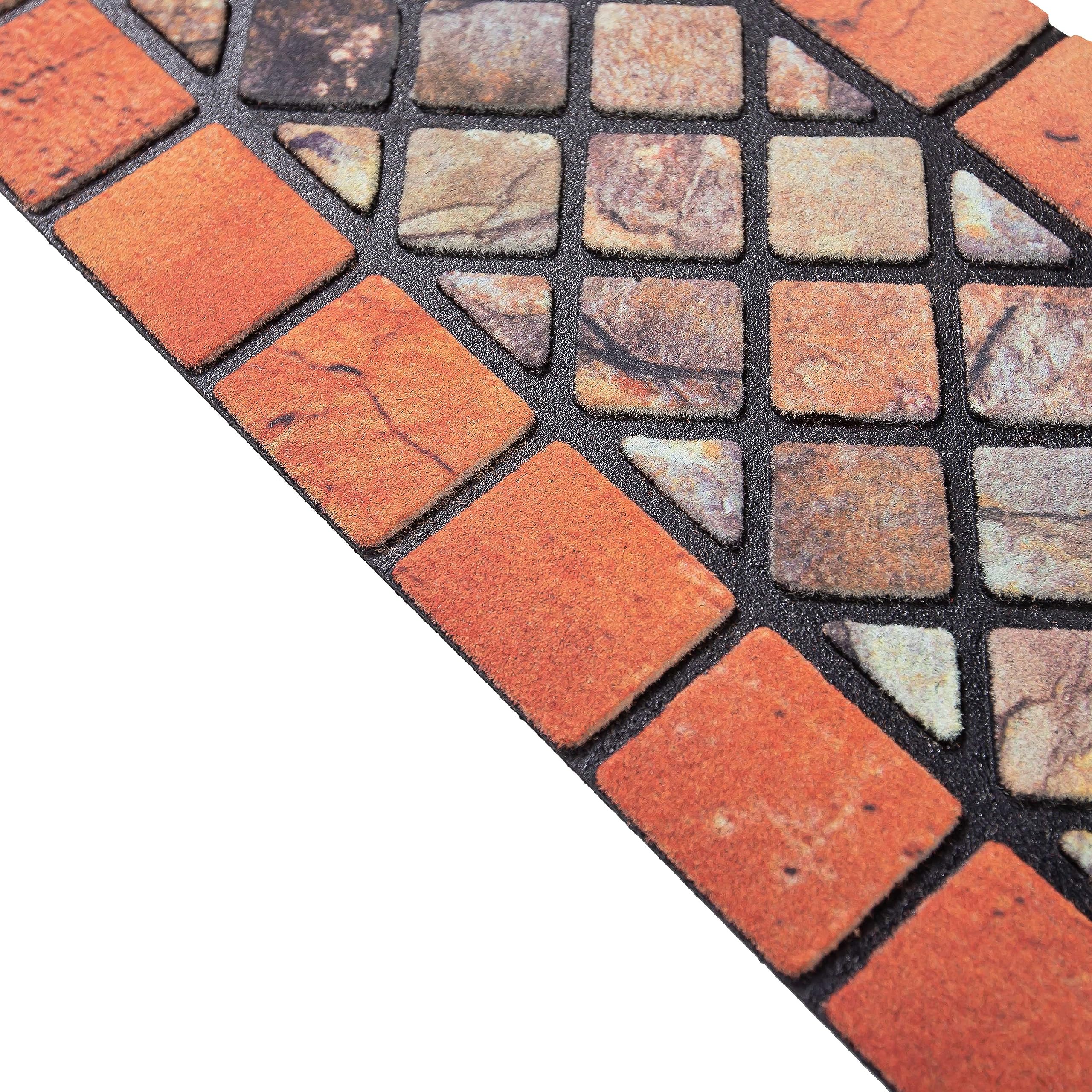Nicoman Eco-Friendly Narrow Doormat – Recycled Rubber 4 Pack, 75x25cm