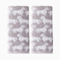 SKL Home Dog Hand Towel Set | 2-Piece Gray 100% Cotton Jacquard