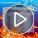 Tamfile Fireproof Document Bag – 4200°F Large Waterproof Safety Box