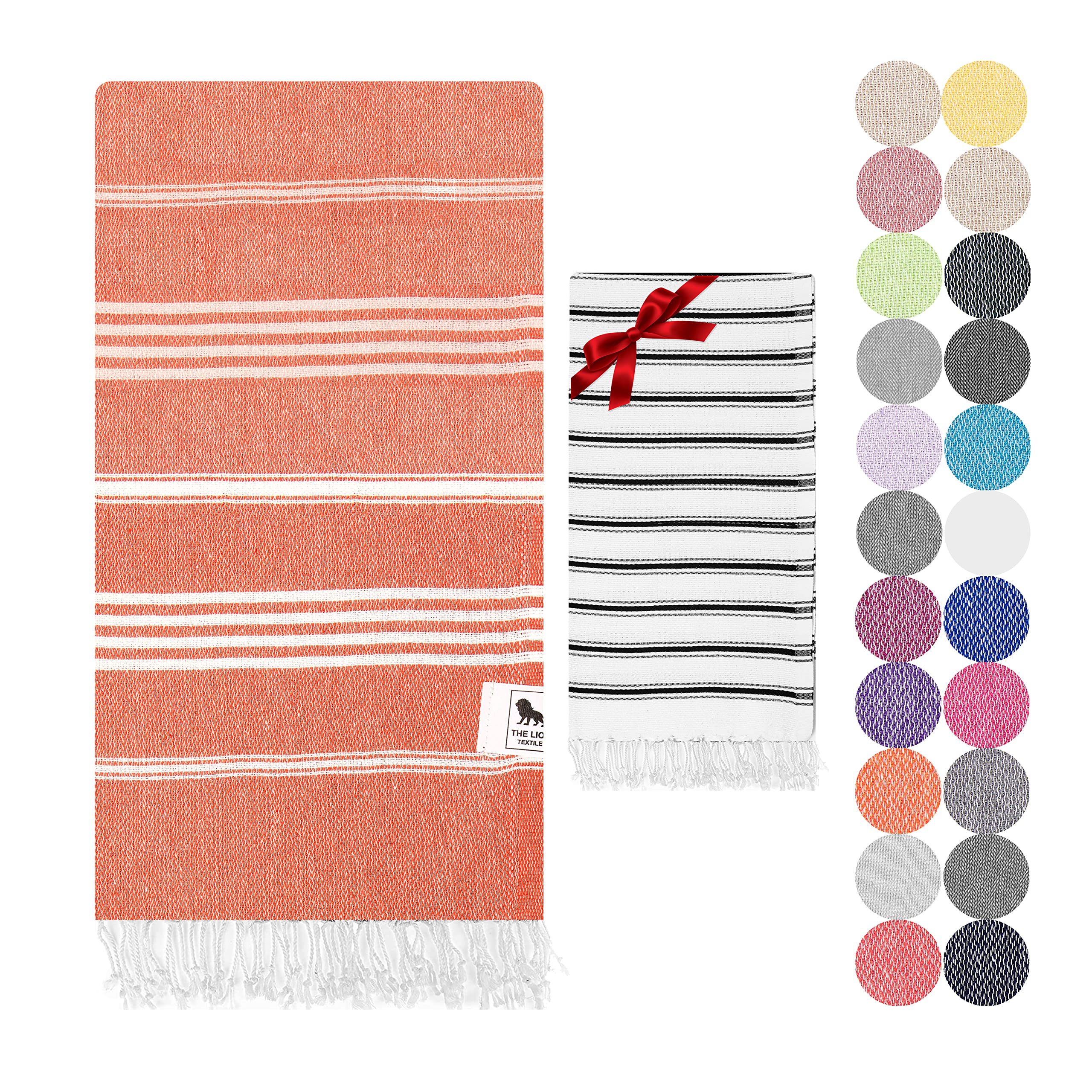 Turkish Beach Towel Set – Quick-Dry Soft Cotton Towels