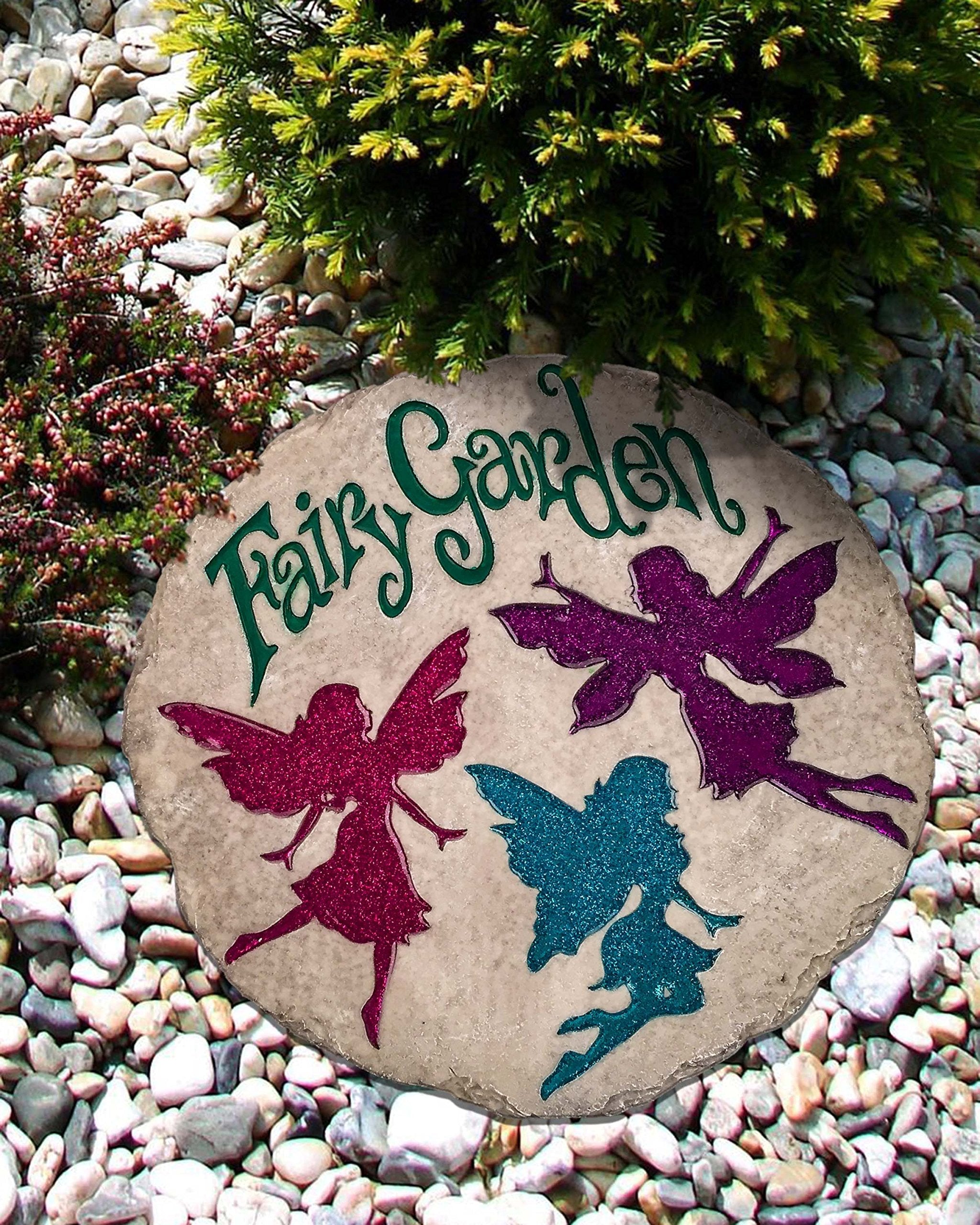 Spoontiques Nana's Garden Stepping Stone - Hand-Painted Resin Wall Plaque