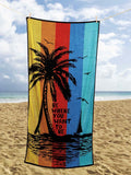 Rapport Home Tropical Palm Tree Beach Towel | Ultra Absorbent Cotton