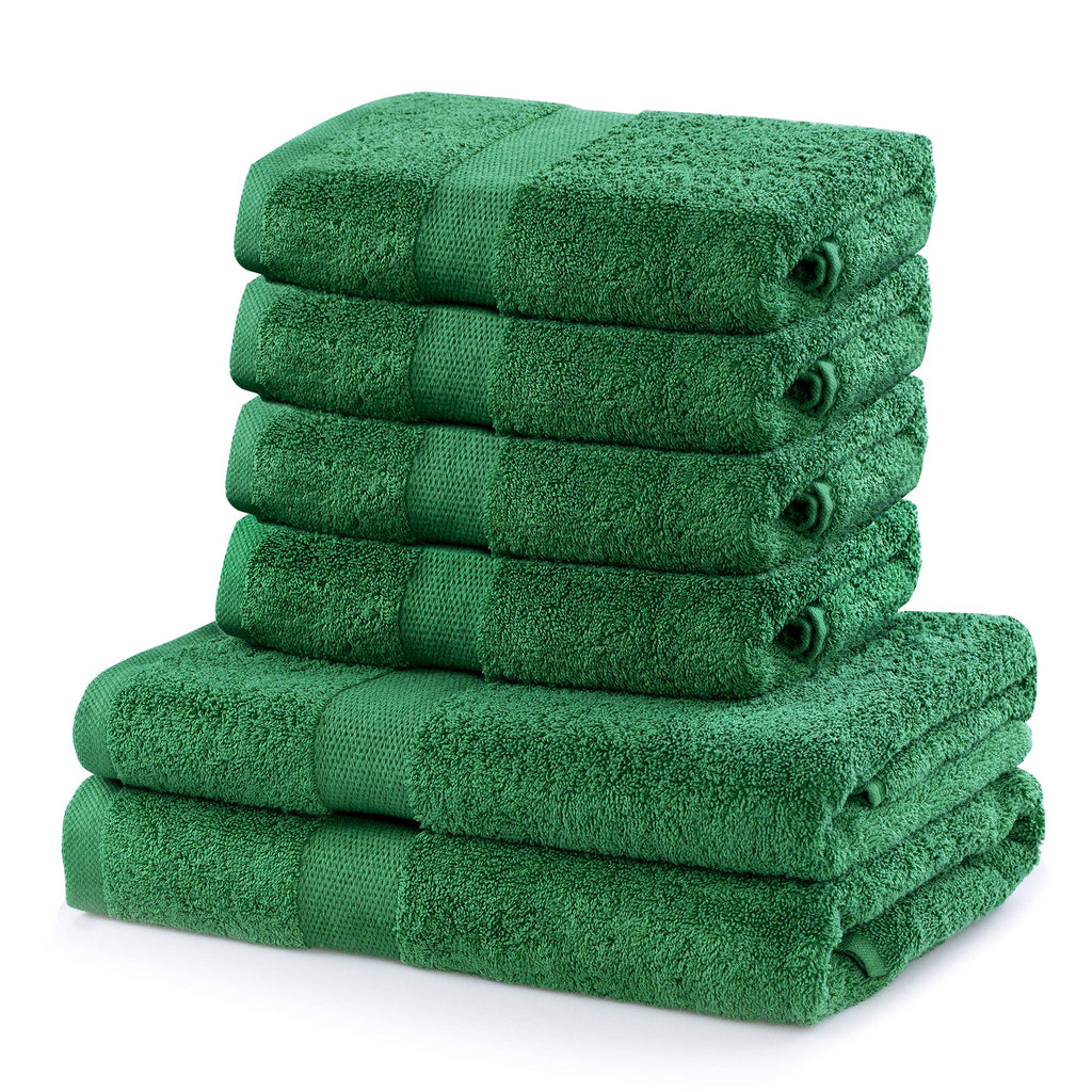 DecoKing Bath Towel 70 x 140 cm Cotton Quality 525 g/m² Green Absorbent Marina - image 2