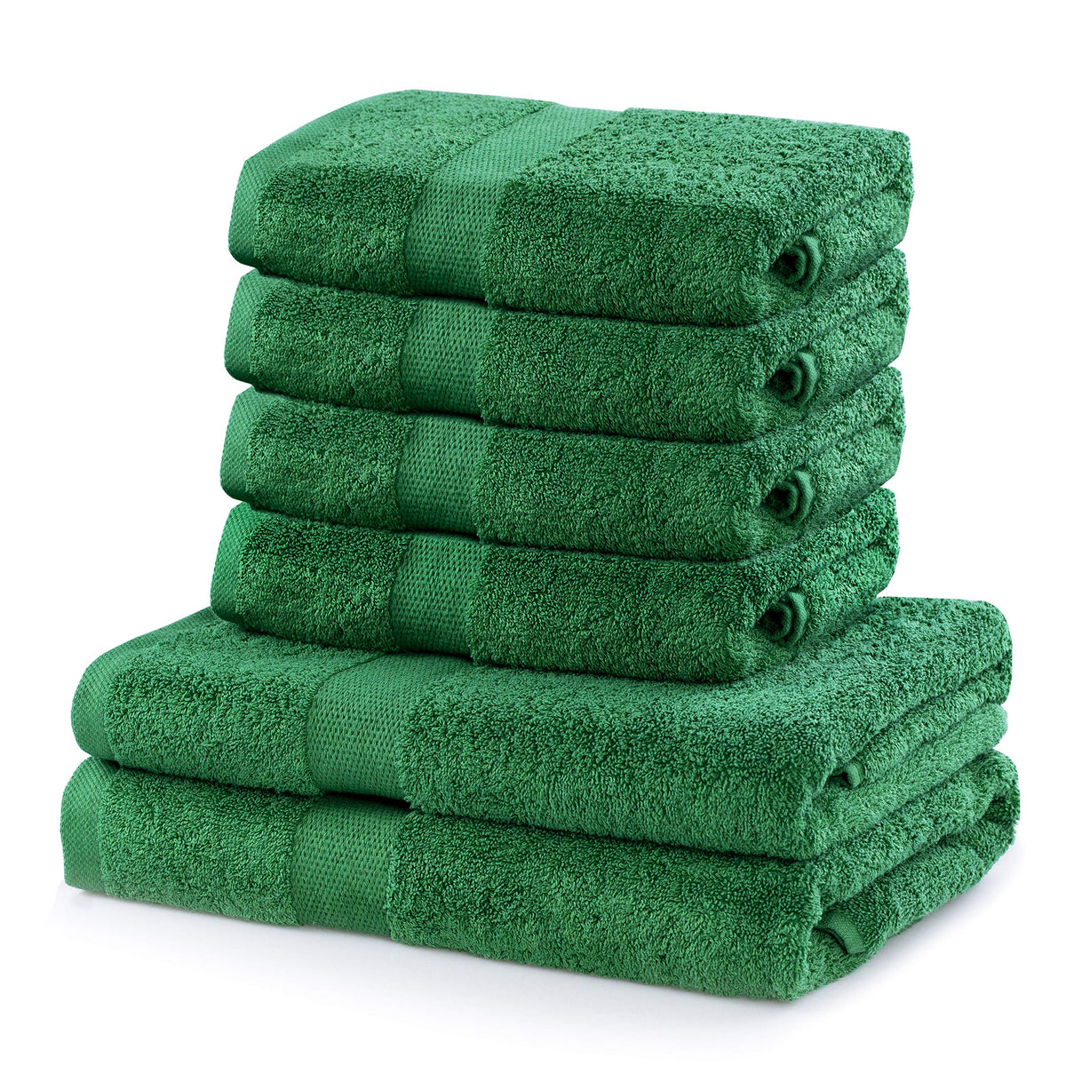 DecoKing Bath Towel 70 x 140 cm Cotton Quality 525 g/m² Green Absorbent Marina - image 2