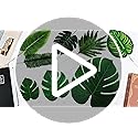 Jolof Store 96pcs Artificial Tropical Leaves – Faux Monstera & Palm Stems