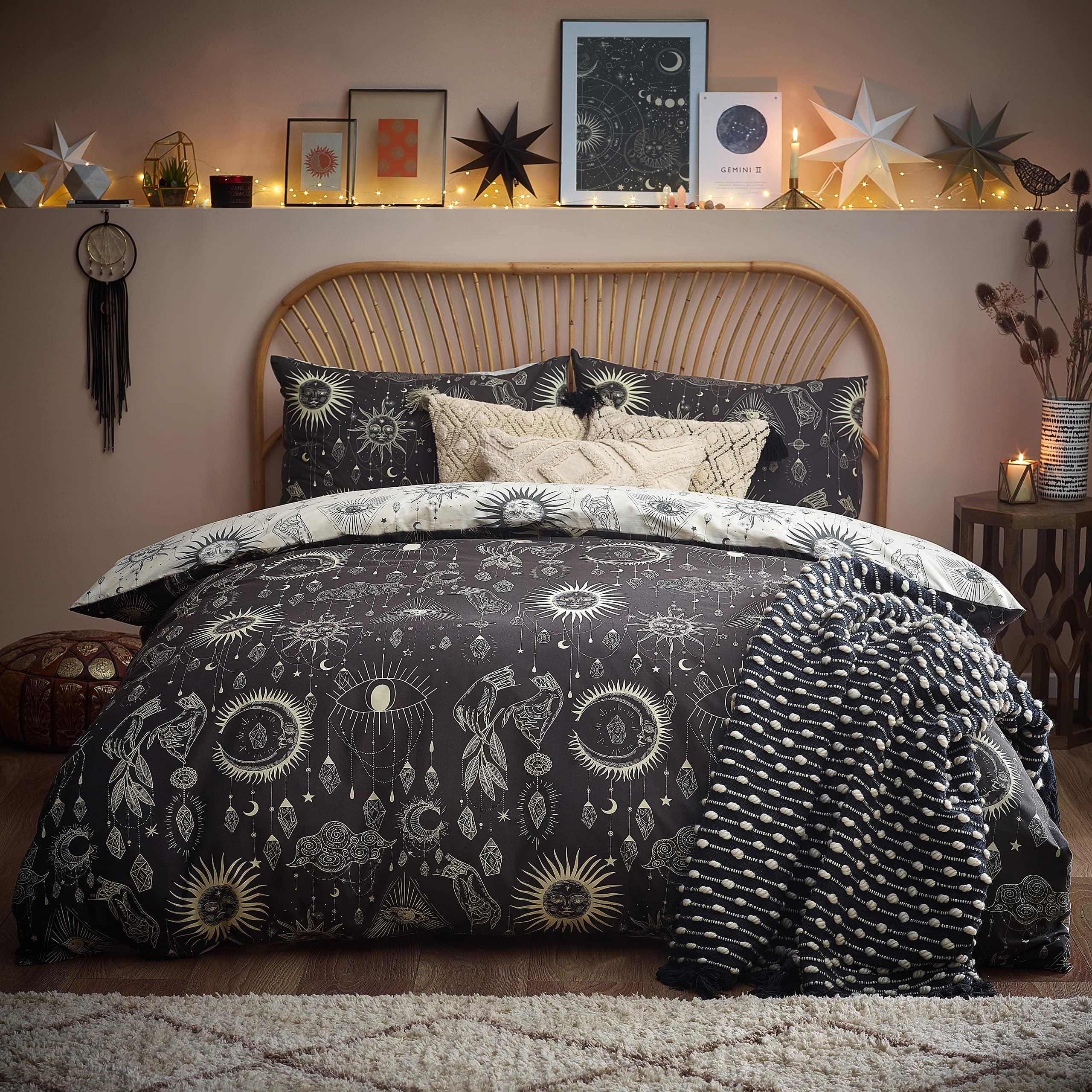 furn. Constellation Celestial Reversible Duvet Cover Set - Super King