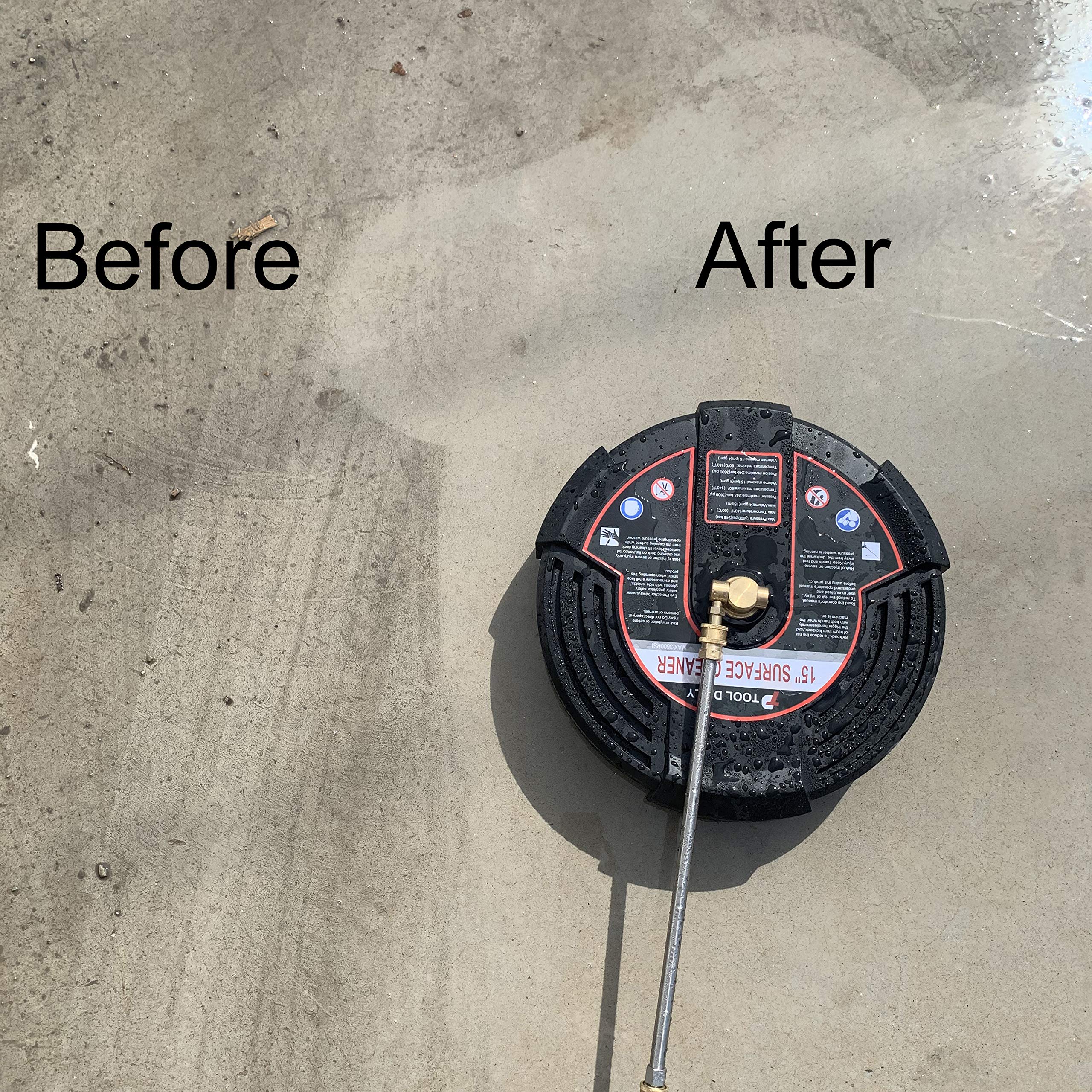 Tool Daily 15" Pressure Washer Surface Cleaner with Wheels | 3600 PSI