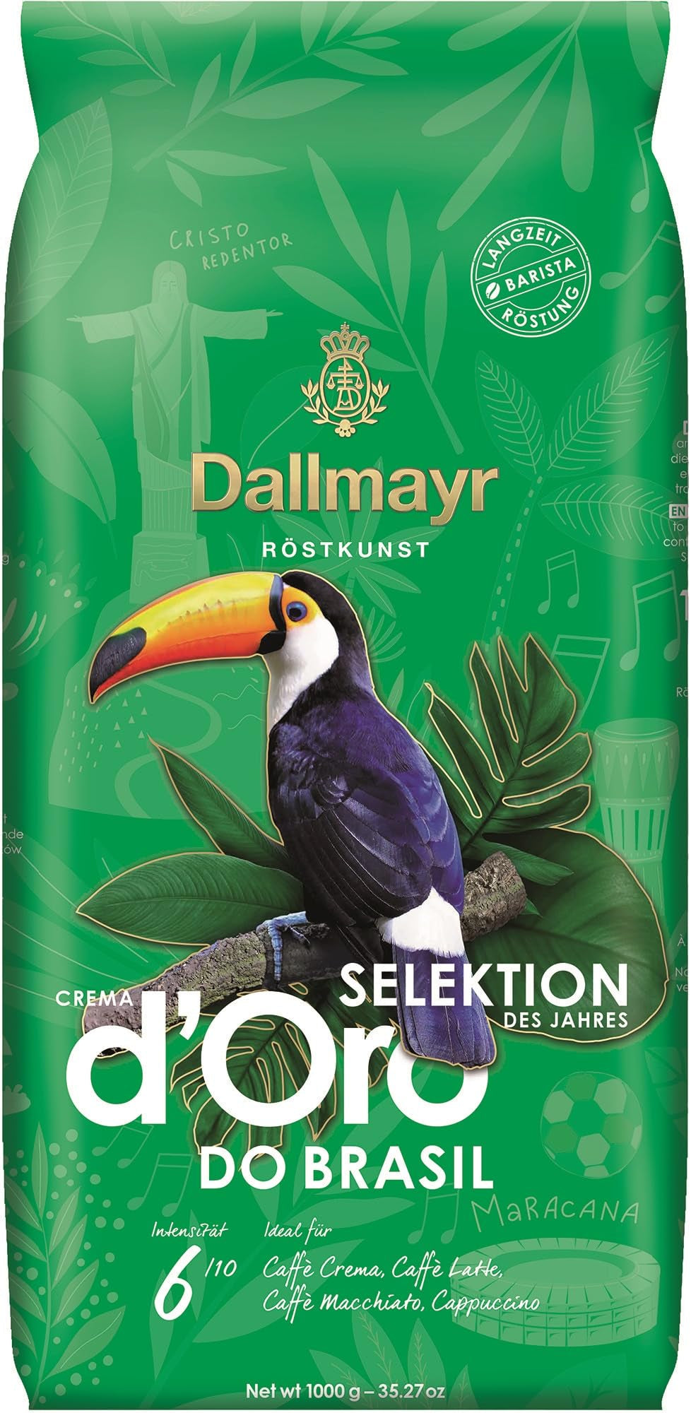 Dallmayr Crema D'Oro Brasilien Selection Whole Bean Coffee - 1000g