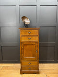 Preloved Oak Slim Tall Cupboard Cabinet Drawers Storage Unit Furniture Bedside