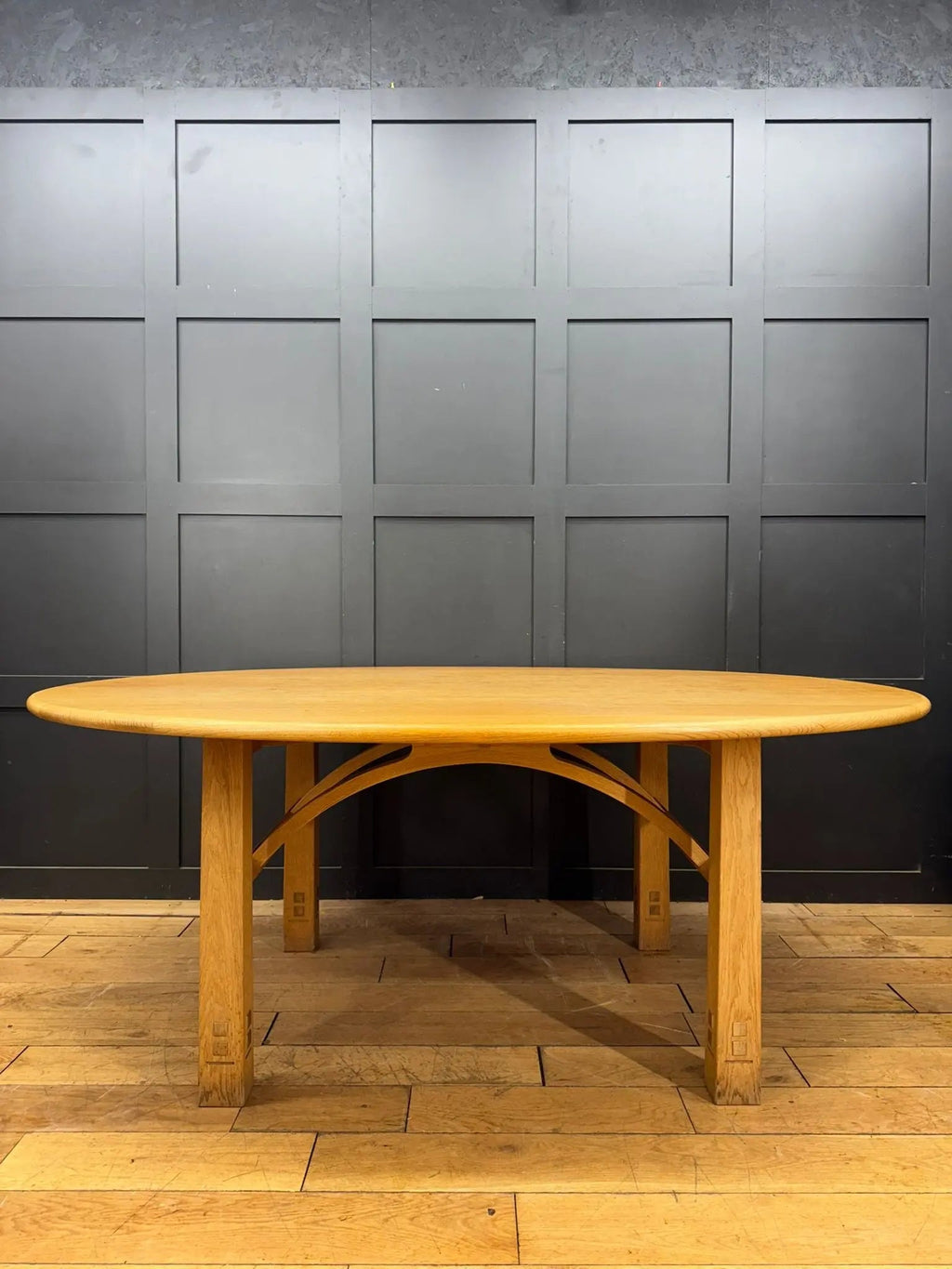 Solid Oak Oval Dining Kitchen Table 190cm – Designer David Gregson
