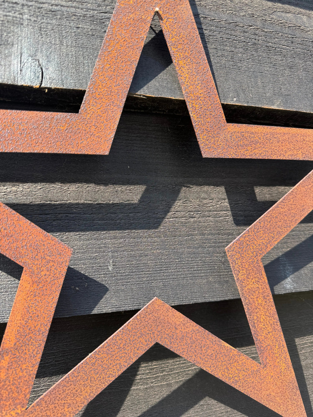 Rustic Warehouse Norfolk | Set of 3 Rusty Metal Stars Garden Wall Art