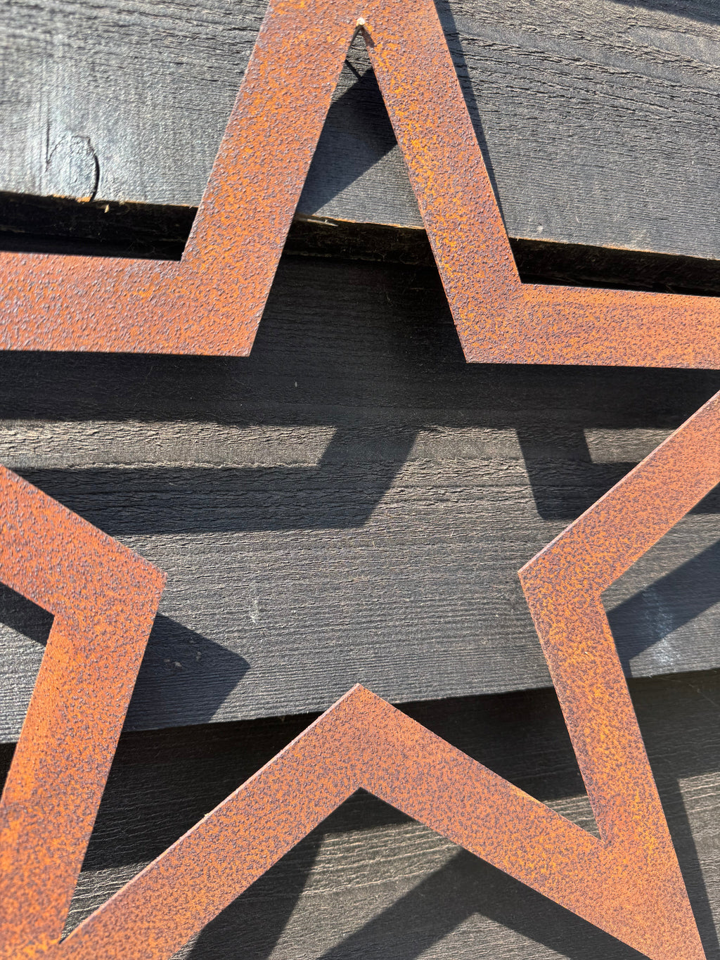 Rustic Warehouse Norfolk | Set of 3 Rusty Metal Stars Garden Wall Art