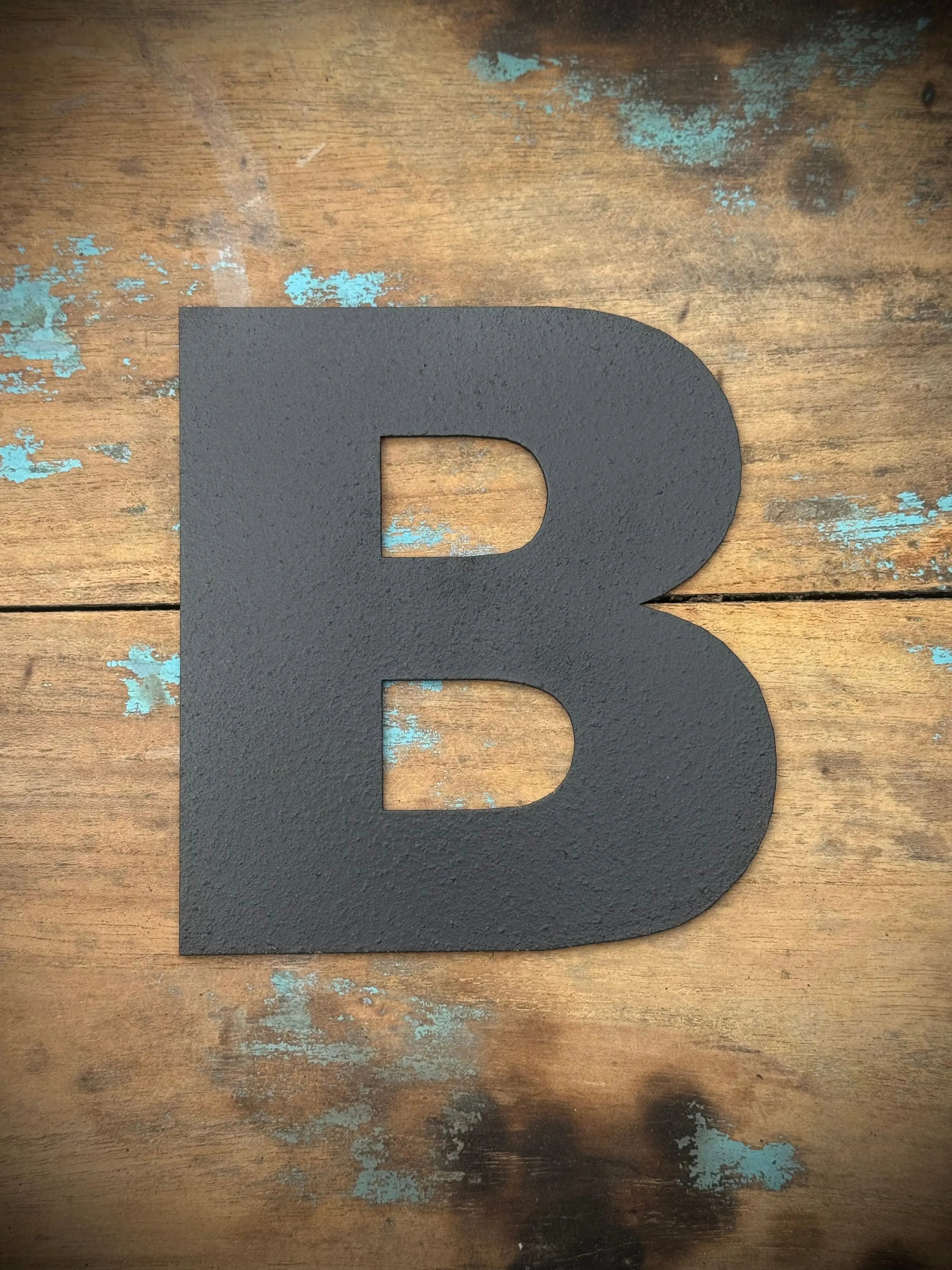 Rustic Black Metal Letters – Industrial Steel Wall Decor by Rustic Warehouse