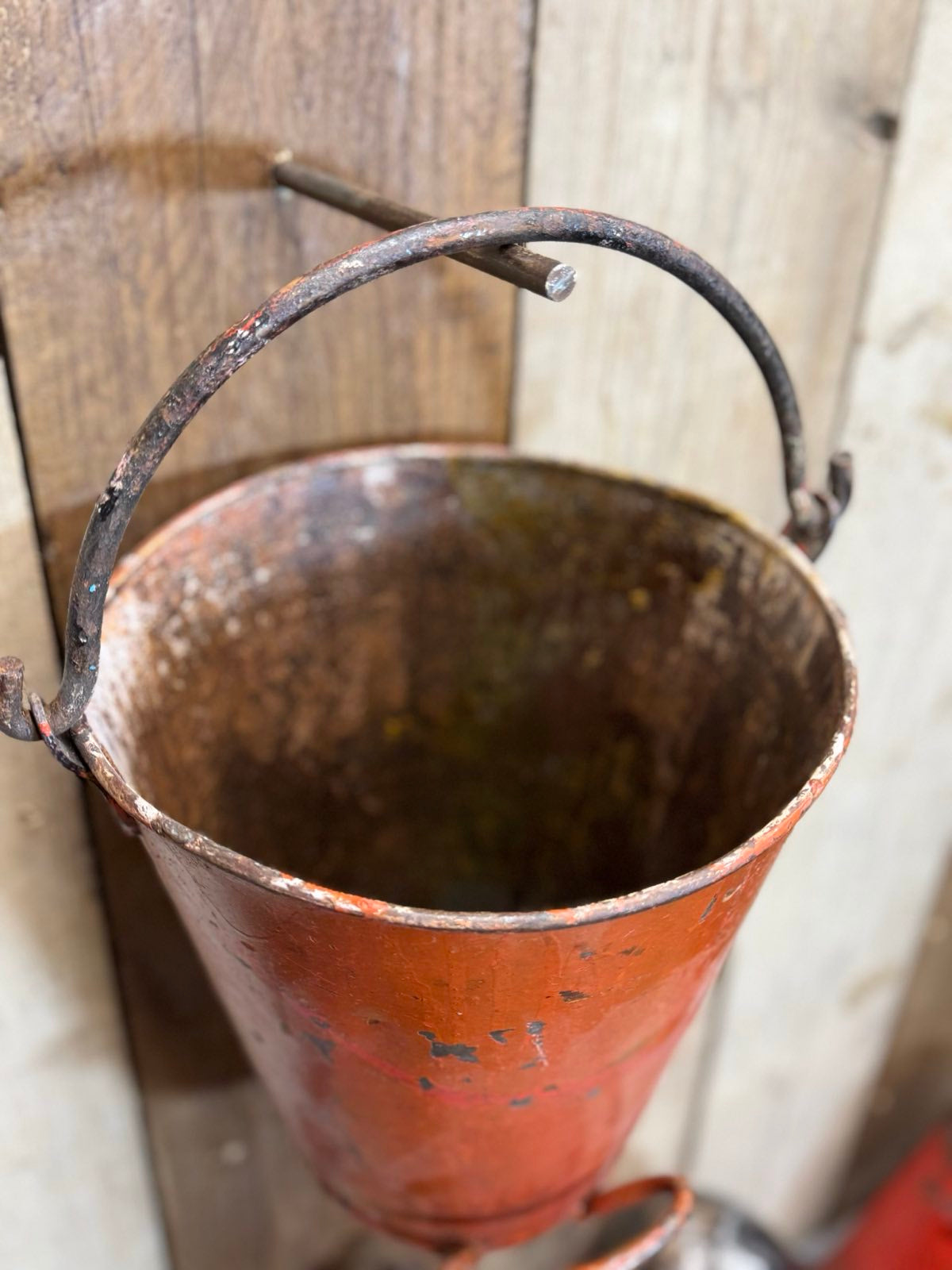 Vintage Galvanised Hanging Fire Bucket Planter | Rustic Warehouse Norfolk