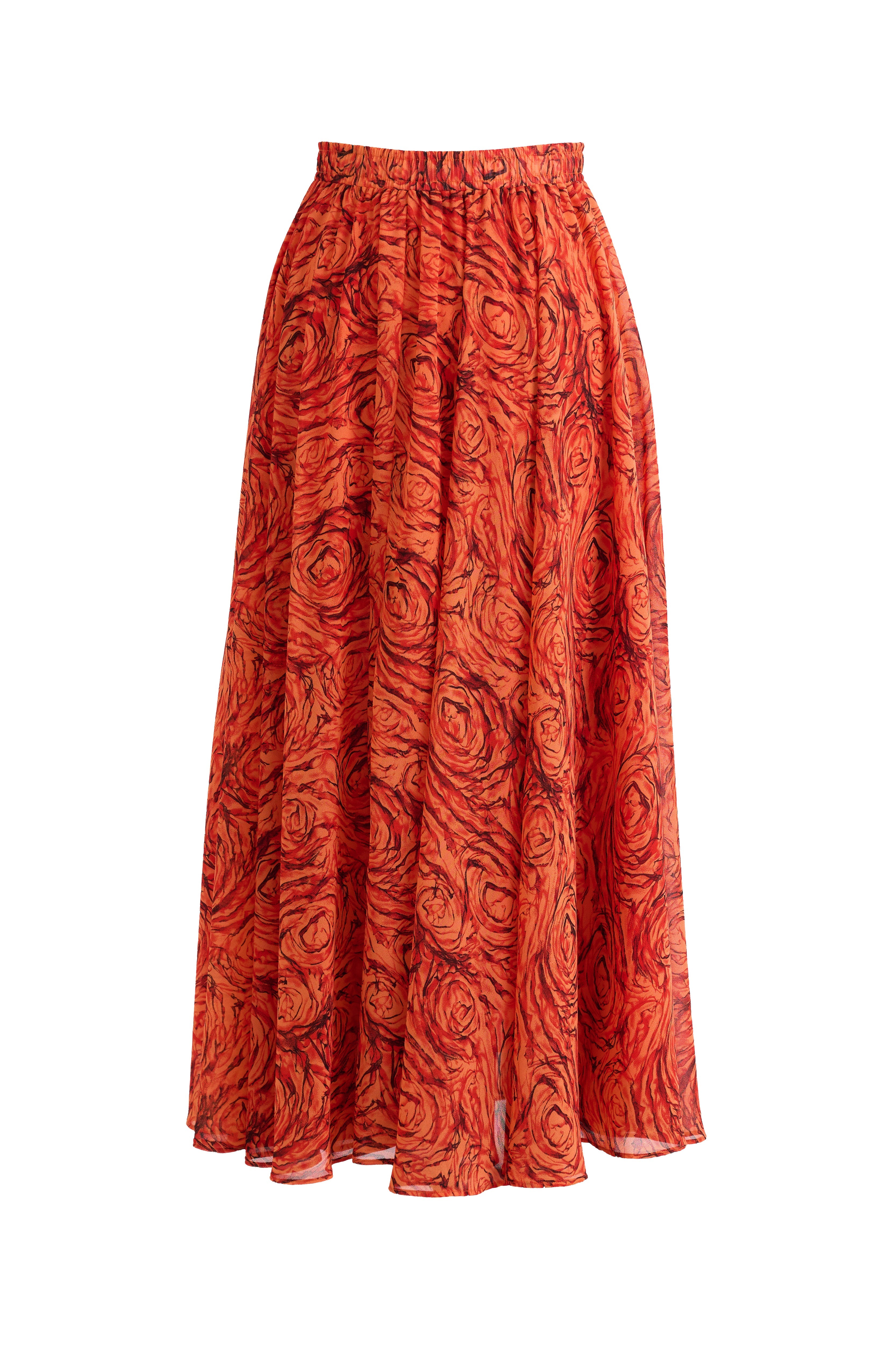 Agatha Rosechild Full Circle Midi Skirt – Apricot