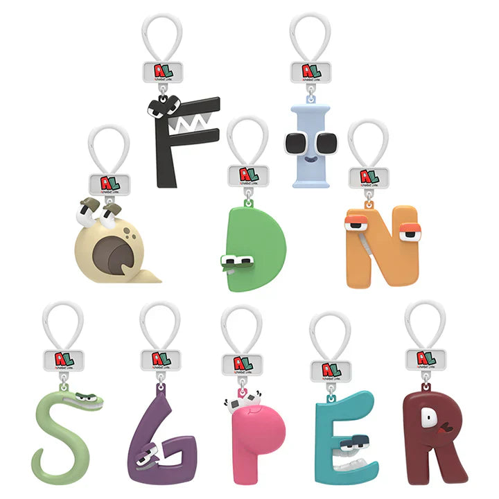Alphabet Lore Collector Clips by Snaps – 10 Character Backpack Charms