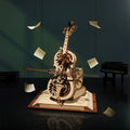 ROKR Magic Cello 3D Wooden Puzzle – Mechanical Music Box DIY Kit