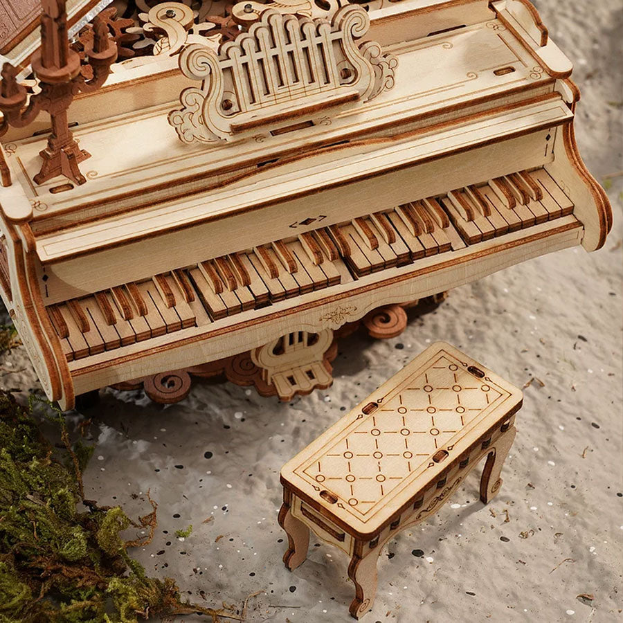 ROKR Magic Piano 3D Wooden Puzzle – Mechanical Music Box DIY Kit