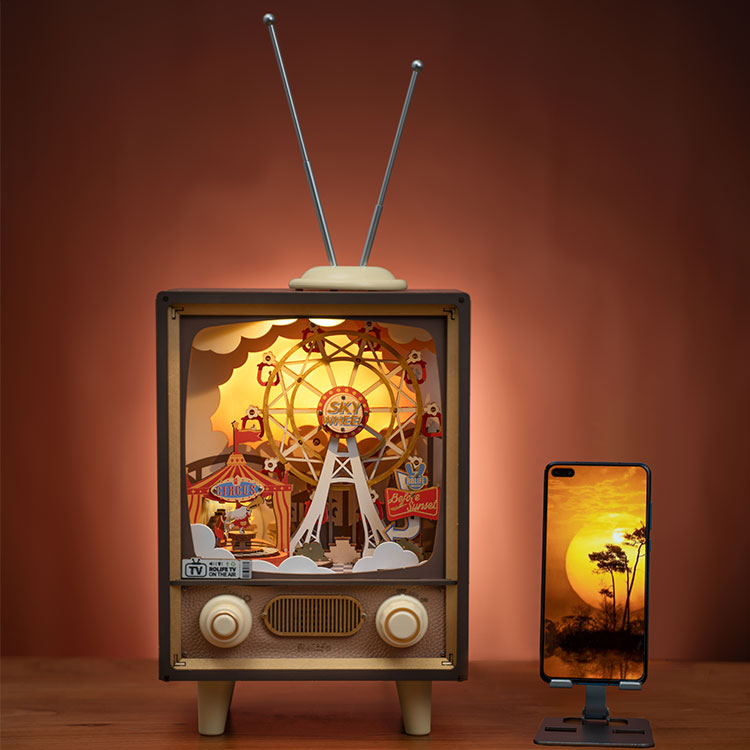 Rolife Sunset Carnival 3D Wooden Puzzle - DIY Music Box Model Kit