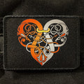 Red & Grey Viking Heart Velcro Patch