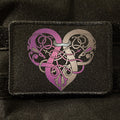 Purple & Grey Viking Heart Velcro Patch