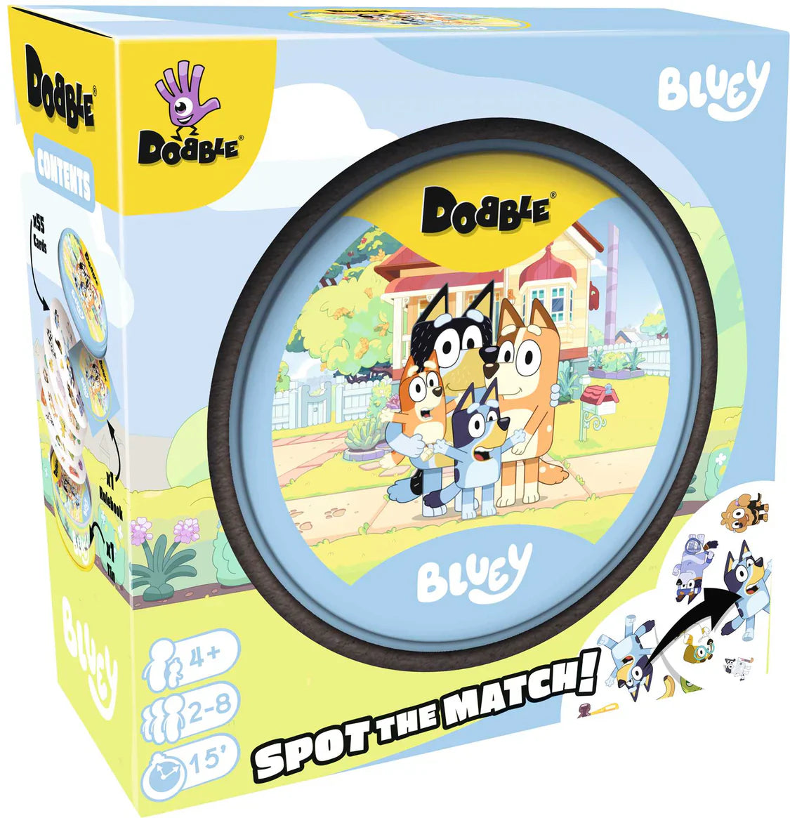Dobble Bluey Card Game – Fast-Paced Family Observation Game (Eco Sleeve)