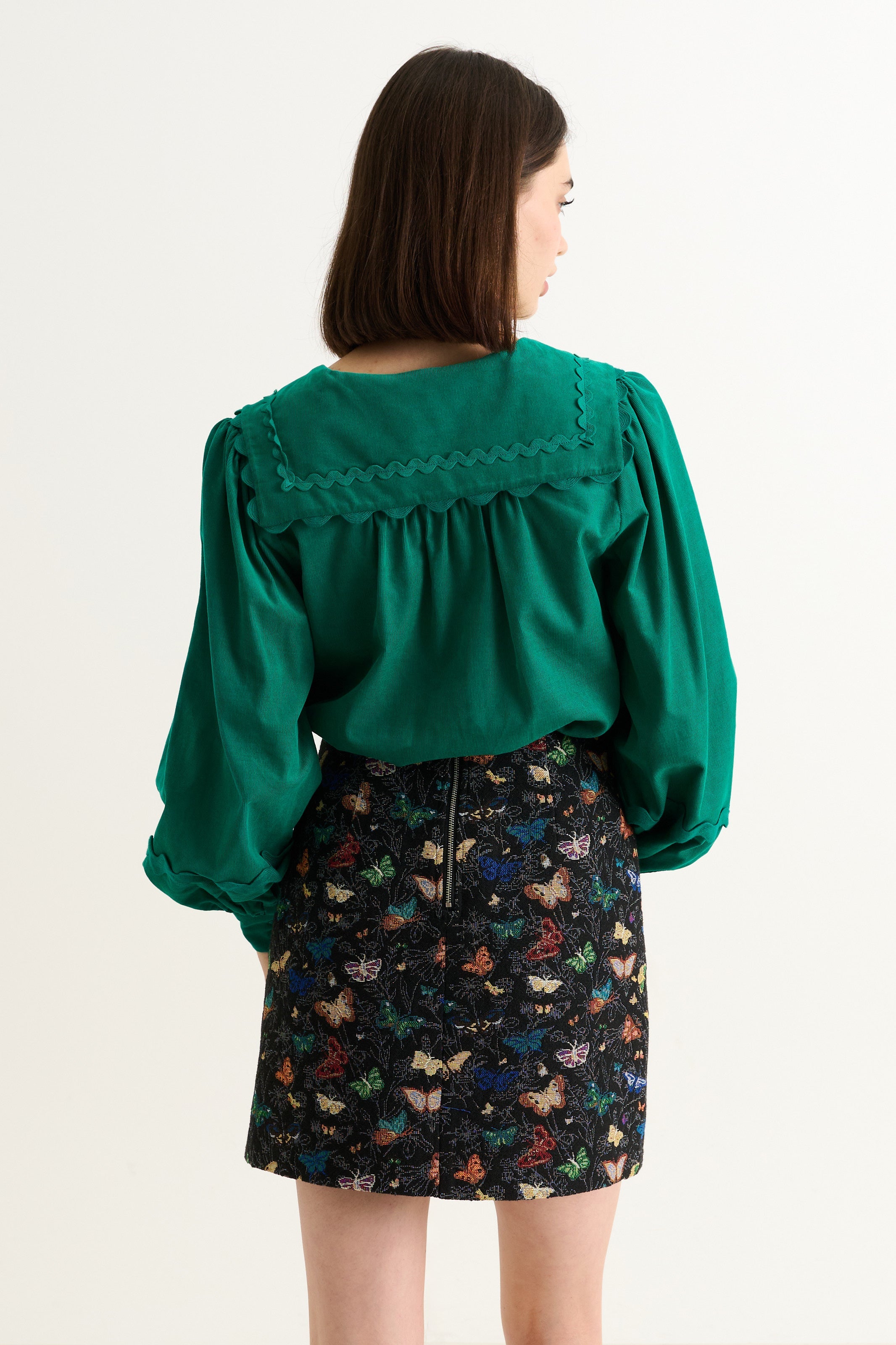 Aubin Butterfly Ball Jacquard Mini A-Line Skirt – Multicoloured