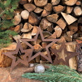 Rustic Warehouse Norfolk Set of 3 Rusty Metal Stars Garden Wall Decor