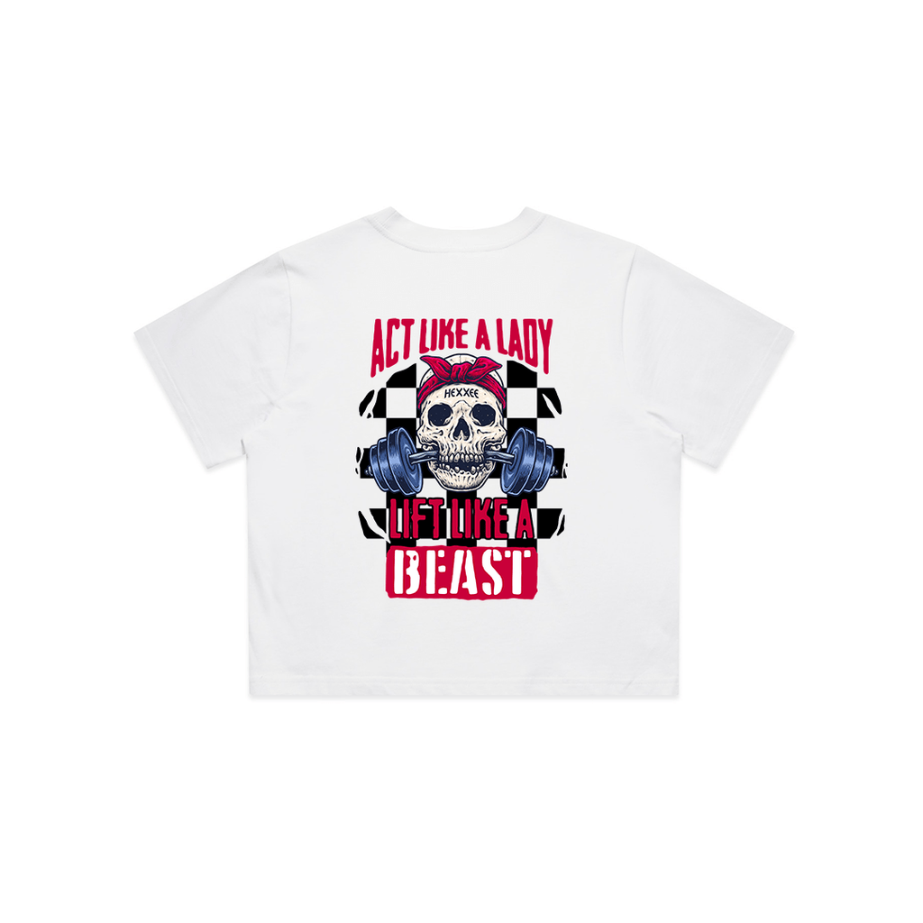 Act Like A Lady Train Like A Beast - Crop Tee
