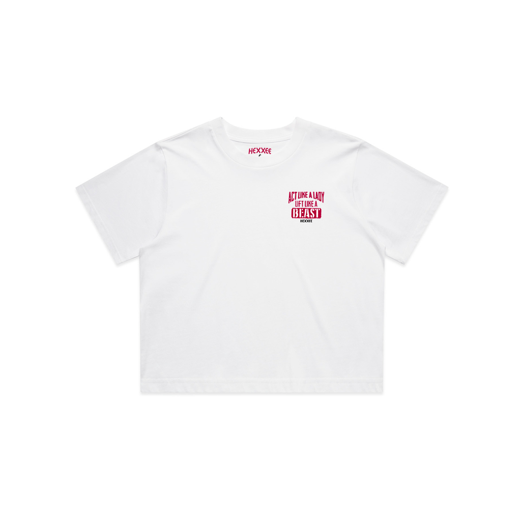 Act Like A Lady Train Like A Beast - Crop Tee