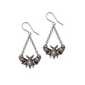 Alchemy Gothic Lunar Moth Earrings | Moon Phase Mother of Pearl Jewelry