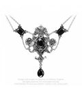 Alchemy Gothic Queen of the Night Necklace | Black Swarovski Crystal
