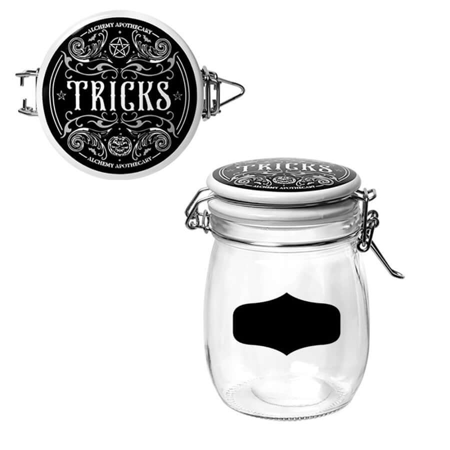 Alchemy Gothic Curses Tricks & Spells Glass Kitchen Storage Jars Set