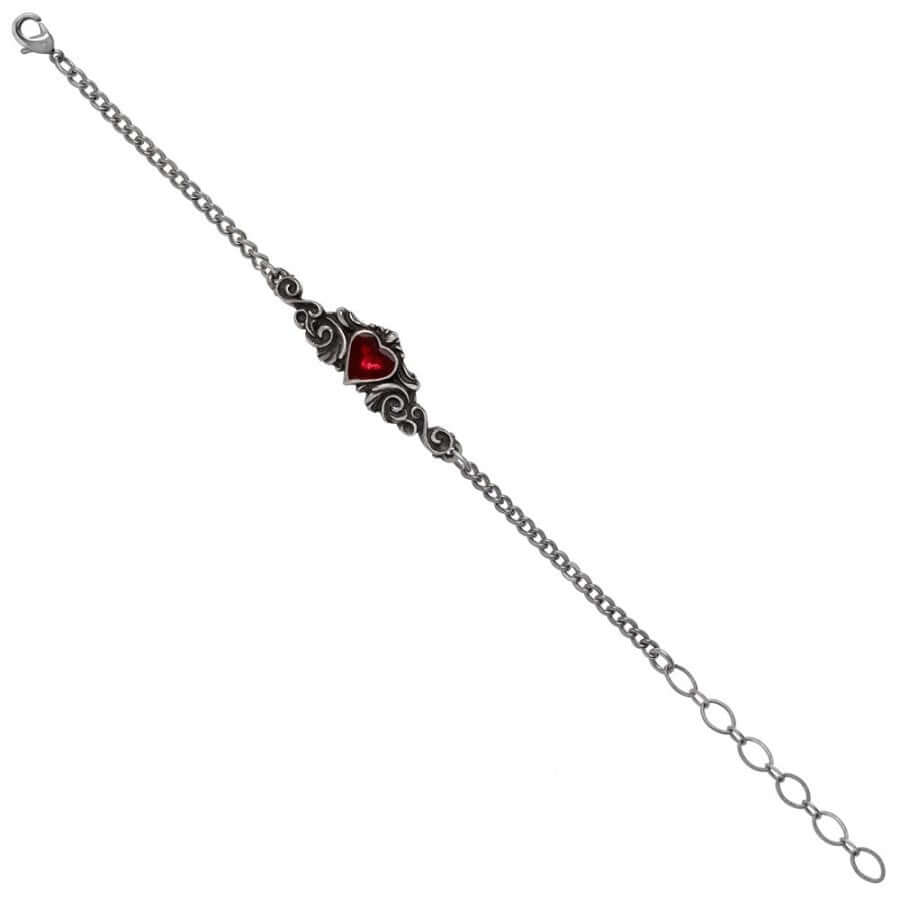 Alchemy Gothic Betrothal Bracelet | Blood Red Enamel Heart Jewelry
