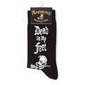 Alchemy Gothic Dead On My Feet Socks – Black Cotton Gothic Skull Socks
