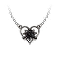 Alchemy Gothic Heart of Blackness Necklace | Black Rose Gothic Jewelry
