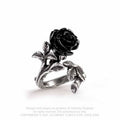 Alchemy Gothic Wild Black Rose Ring - Fine English Pewter Jewelry