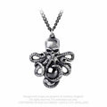 Alchemy Gothic Mammon Of The Deep Octopus Skull Pewter Pendant