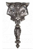 Alchemy Gothic Sacred Cat Hand Mirror | Silver Bastet Egyptian Decor