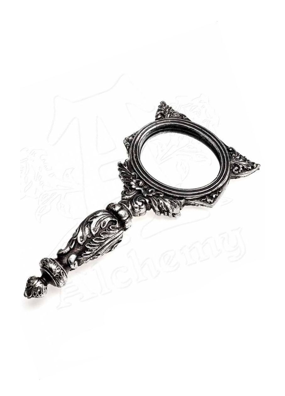 Alchemy Gothic Sacred Cat Hand Mirror | Silver Bastet Egyptian Decor