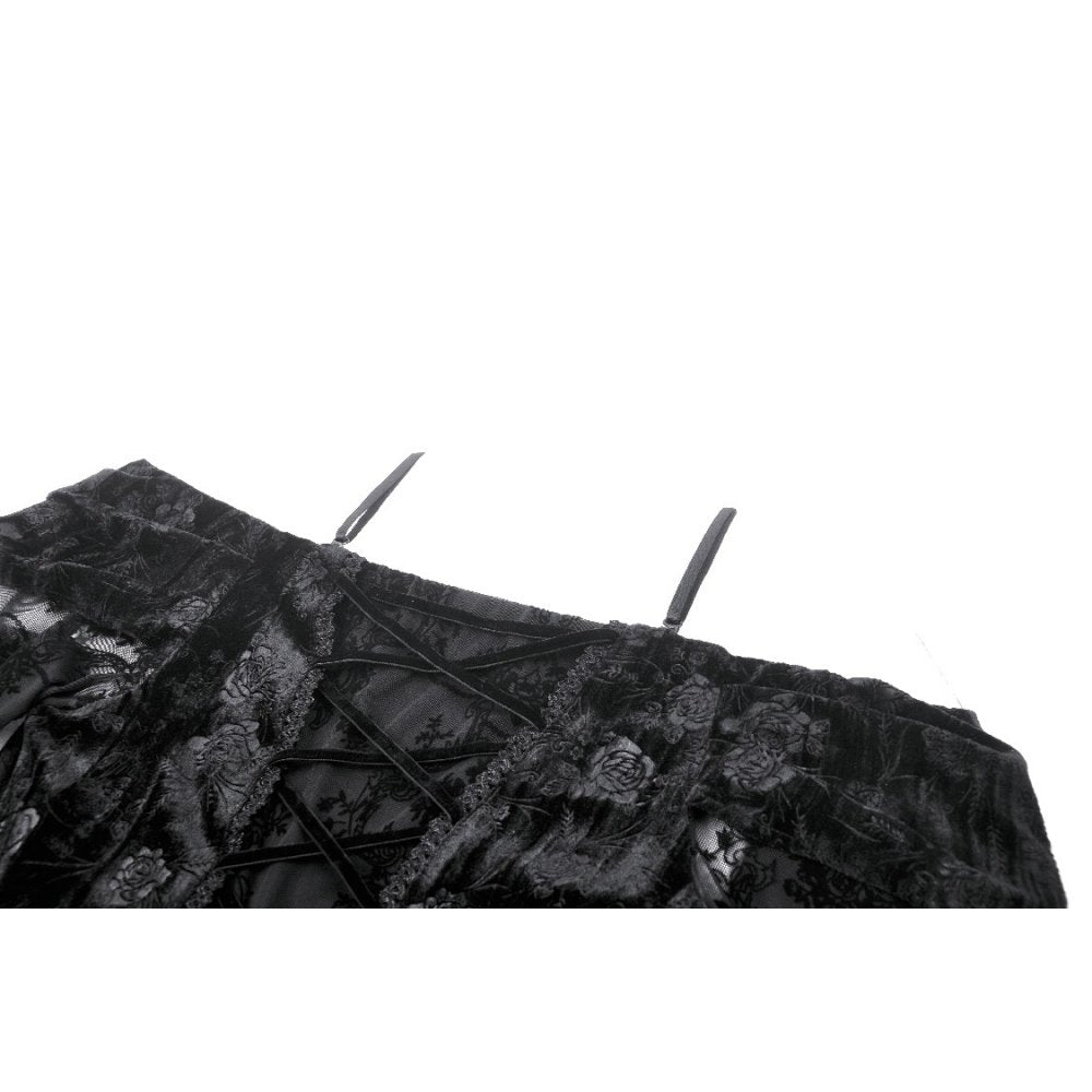 Dark In Love Alora Lace Off Shoulder Dress – Flared Sleeve Goth Style