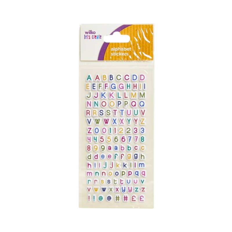PoundFun Alphabet Stickers - Colorful Adhesive Letters for Scrapbooking