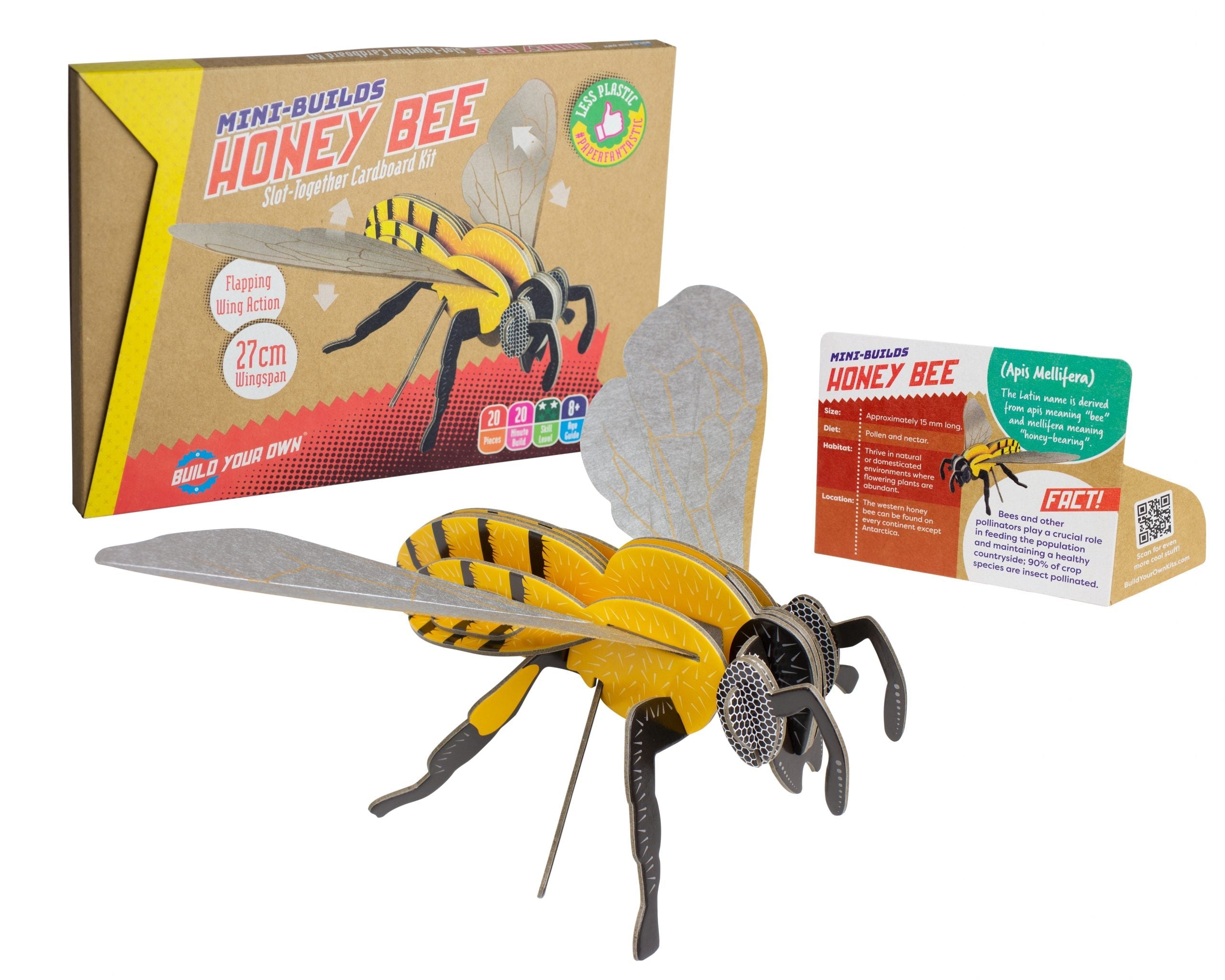 Build Your Own Honey Bee Cardboard STEM Kit – Eco-Friendly Toy by Snaps